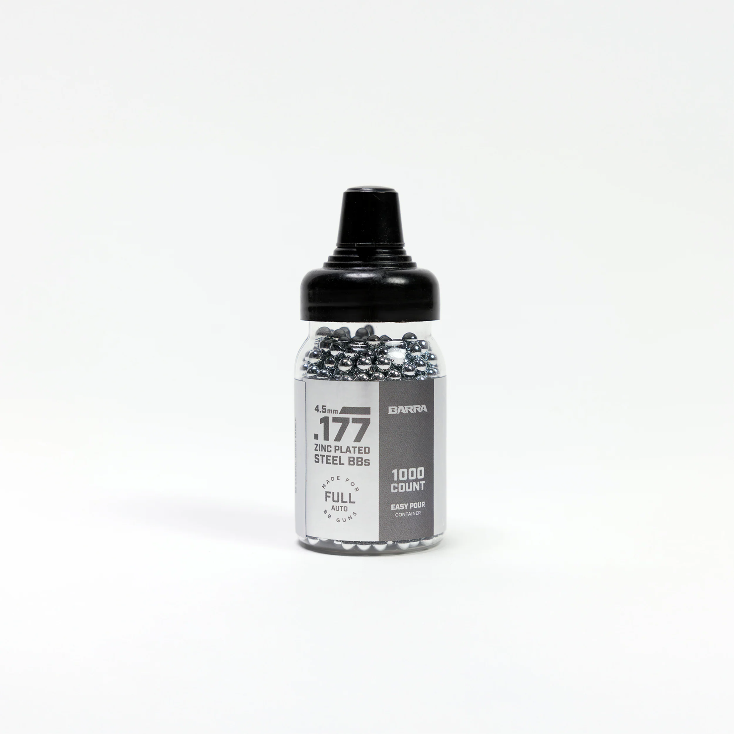 .177 cal/4.5mm Zinc Plated Steel BBs - 1,000 Count
