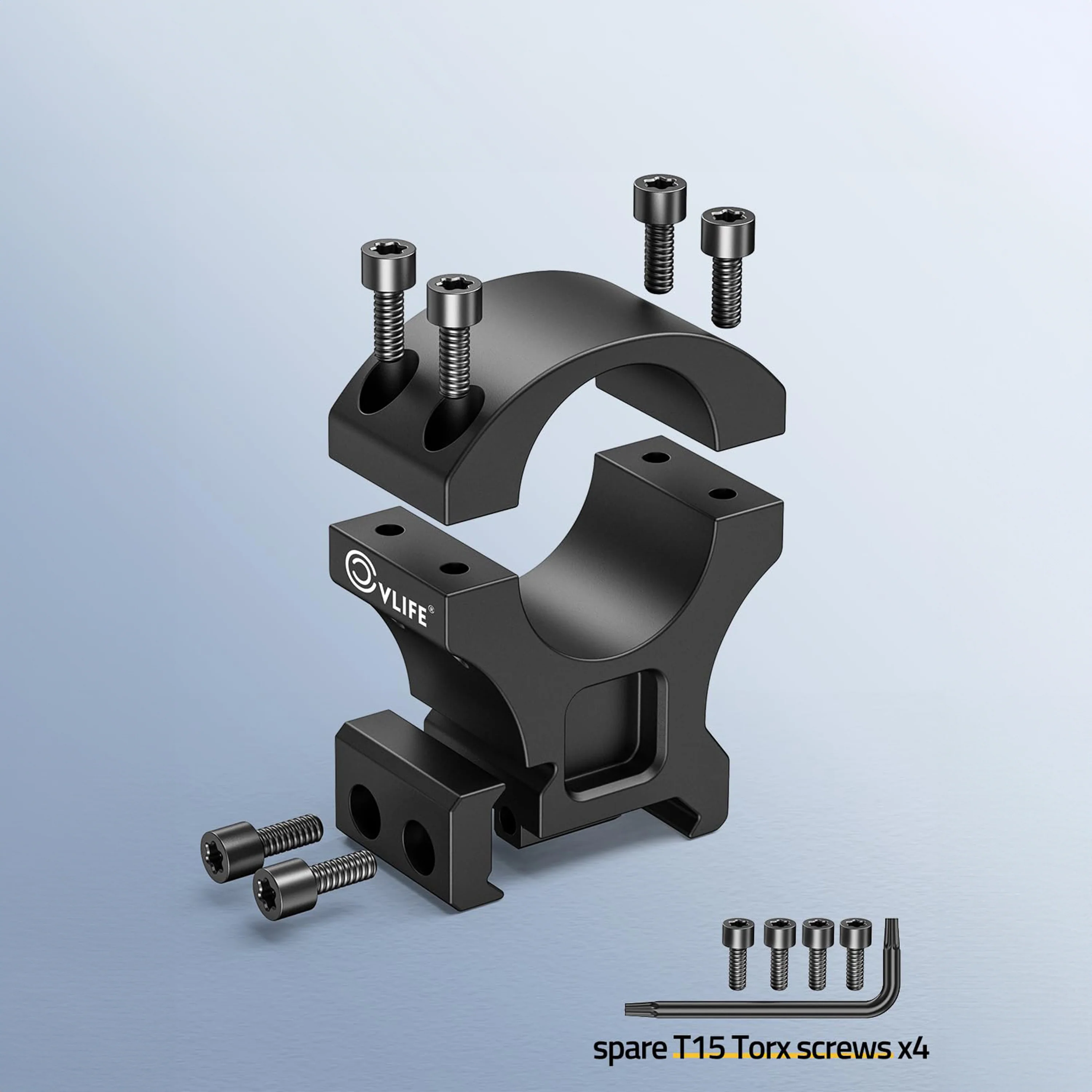 CVLIFE Precision 1 Inch Scope Rings Mount - 2 Pieces - Image 3