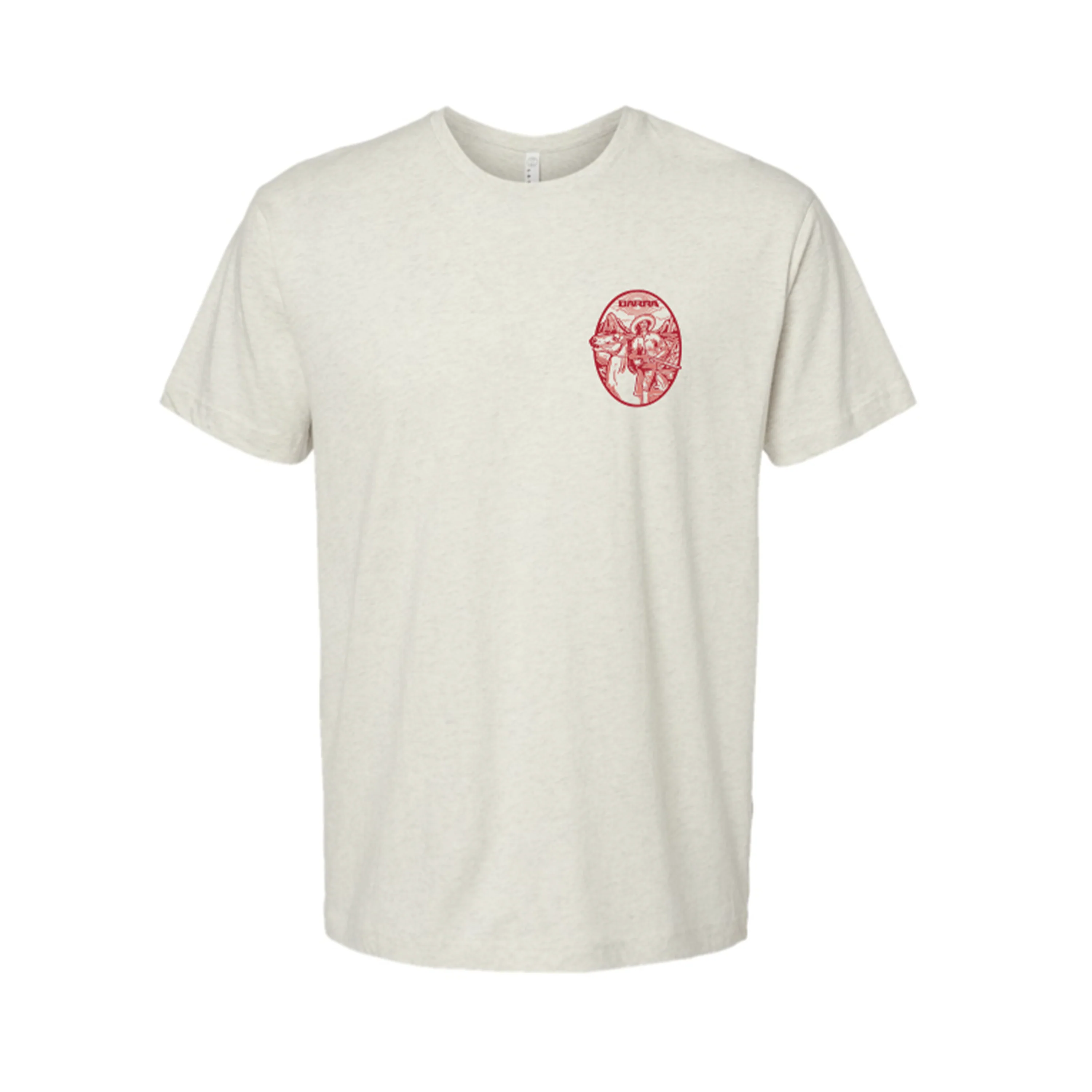 Cowboy Men's T-Shirt - Red & Natural Heather